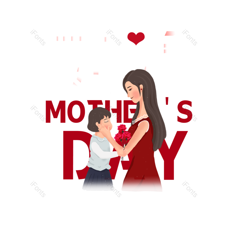 母亲节图片,大气元素,字体设计PNG,免抠素材